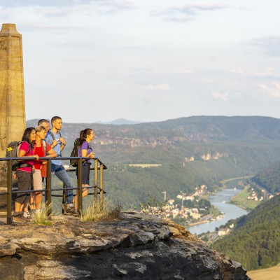 Blick vom Lilienstein nach Bad Schandau